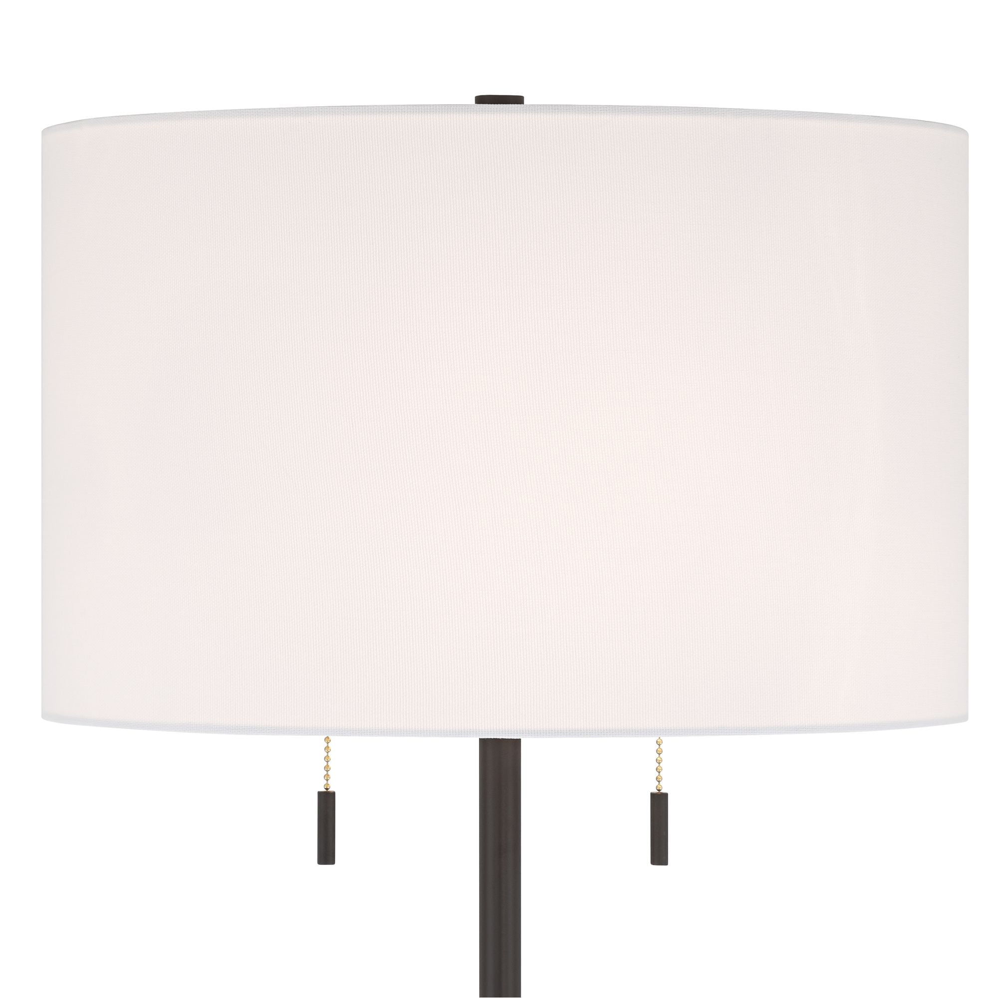 360 Lighting Deva Modern 61" Tall Standing Floor Lamp Side Table Pull Chain Bronze Metal Living Room Bedroom House Reading Office