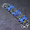 thumbnail image 2 of Natural Copper Sodalite,Blue Topaz Gemstone 925 Sterling Silver Bracelet 8", 2 of 2