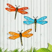 GRNSHTS Metal Dragonfly Wall Decor Outdoor Garden Fence Art