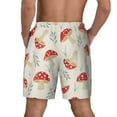 thumbnail image 4 of Balery Cartoon Flat Mushrooms Mens Swim Trunks Swim Shorts for Men Quick Dry Inseam Beach Shorts with Compression Liner Pocket-Small, 4 of 9