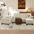 thumbnail image 2 of Soscana Convertible Sectional Sofa & Accent Chair,3 Seat L Shaped Couch with Reversible Storage Ottoman&Side Pockets, for Living Room Office Apartment Apt, 2 of 8