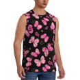 thumbnail image 2 of Pofeuu Girl Butterfly Print Men's Muscle T-Shirt, Sleeveless, Muscle Tank, Classic Muscle Tee Top For Men Casual Sleeveless Muscle T-Shirt Trendy Clothes-Medium, 2 of 7