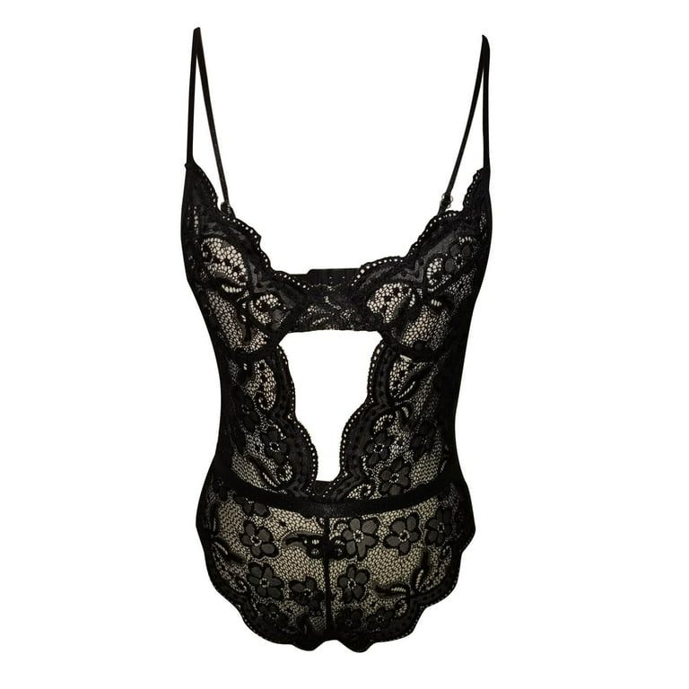 Henpk New Arrivals 2024 Now Trending 2024 Sexy Lingerie For Women Naughty  For Sex Lingerie Plus Size Clearance Ladies Cute Girl Solid Erotic Lingerie  Sexy Perspective Sling Slim Bodysuit Black L