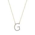 thumbnail image 3 of Imperial 1/20Ct TDW Diamond Alphabet G Pendant Necklace for Women in Yellow Gold Plated Sterling Silver, 3 of 6