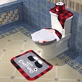 thumbnail image 2 of Methold Juego de cuatro piezas de decoración navideña para inodoro con ambiente festivo de tela, suave y cómodo. Juegos de accesorios de baño tipo+2, 2 of 6