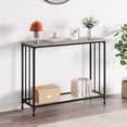 thumbnail image 4 of Console Table with 2 Storage Shelves, Entryway Table with Glass Shelf, Behind Couch Table Side Table with Metal Frame for Living Room, Foyer, Entryway, Bedroom, Hallway, 4 of 7
