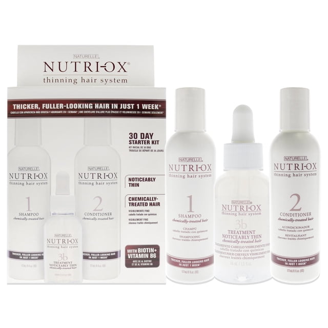 Kit de inicio para cabello extremadamente fino Nutri-Ox 3 Piezas unisex tratado químicamente