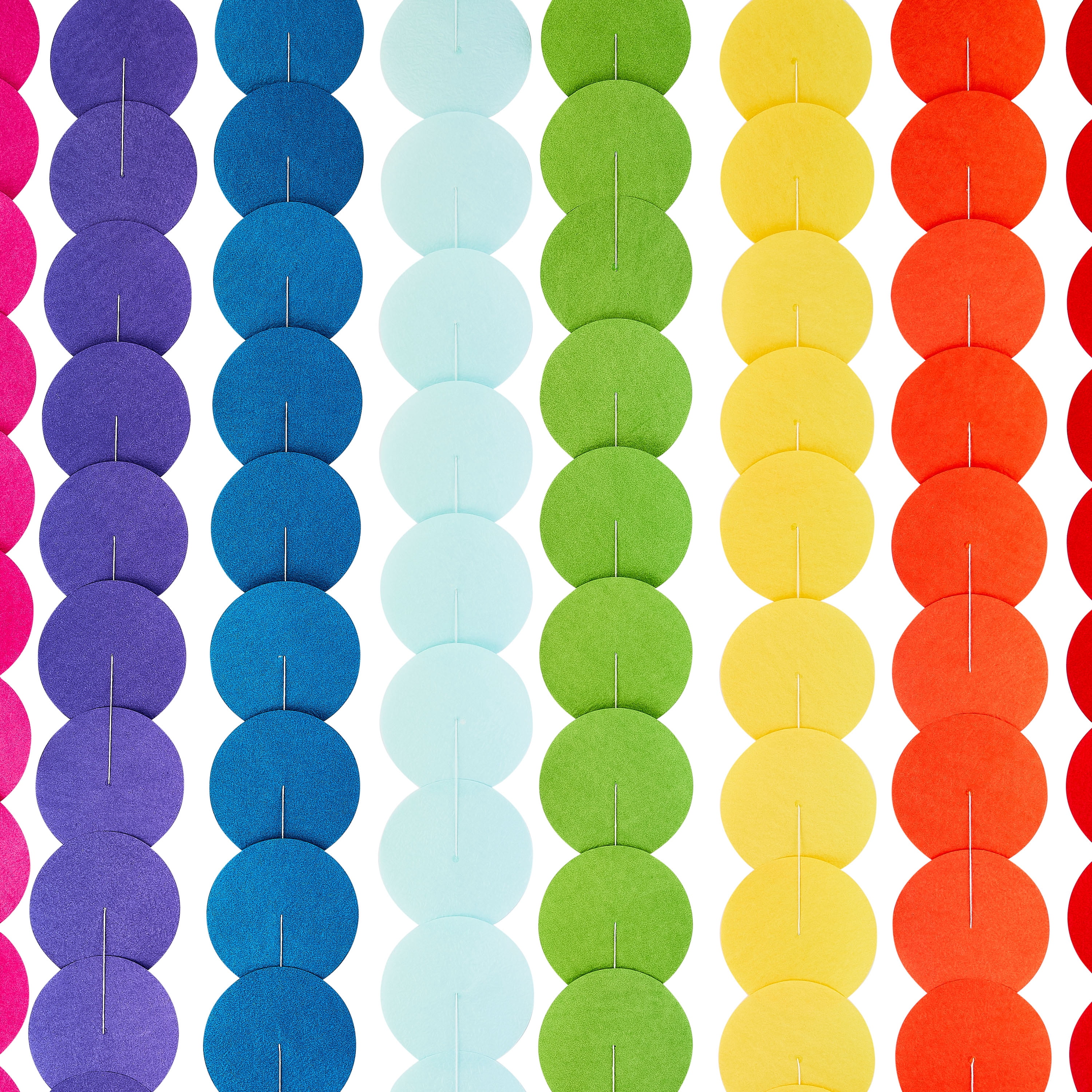 Multicolor Rainbow Paper Fringe Garland Set, 8 Pieces, by Way To Celebrate