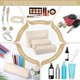 thumbnail image 4 of 3PCS Bolsa de Cosméticos de Pana, Neceser Mujer, Bolsa de Almacenamiento Portátil, Saco Cosmética de Viaje Mujeres, Neceser de Maquillaje con Cremallera, Travel Toiletry Bag para Viajar, Blanco, 4 of 4