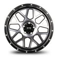 thumbnail image 4 of 20x9 Mudder Trucker MT859 Mutiny Black with Machined Face 5x127 5x5 ET0 wheel rim, 4 of 5