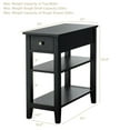 thumbnail image 2 of Gymax 3 Tier Nightstand Bedside Table Sofa Side End Table w/Double Shelves Drawer Black, 2 of 10