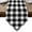 Black, variant on Grey Plaid Table Runner Linen Burlap Table Runner 60 Inches Long Gradient Geometric Buffalo White Checkered Dresser Scarves for Kitchen Island Coffee Dining Party Wedding Holiday Decor 13"x60"