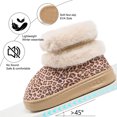 thumbnail image 4 of Ecetana Women's Fuzzy Plush House Slippers Warm Memory Foam Indoor Outdoor Non-Slip Booties, 4 of 9