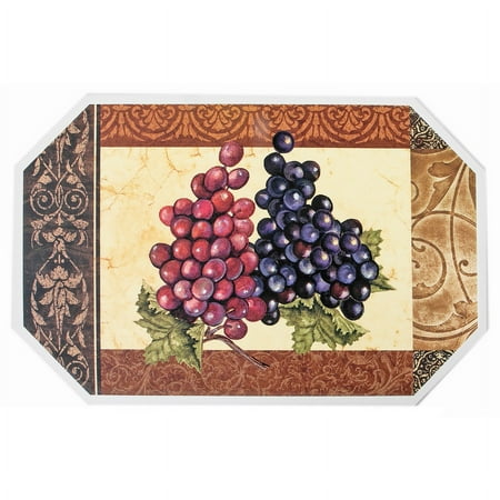 

Maison Concepts Plastic Placemat (Octagon) (Fresh Grapes) - Set of 12 (11.25L X 17.3W X 1H)
