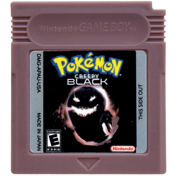 Pokemon Creepy Black GBC Game Boy Color 16bit
