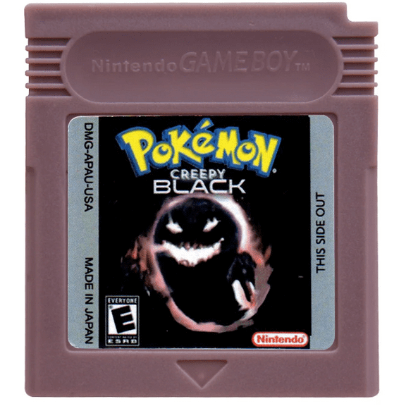 Video Games Cartridge Compatible for GB&GBC Handheld Console Pokemon Creepy Black