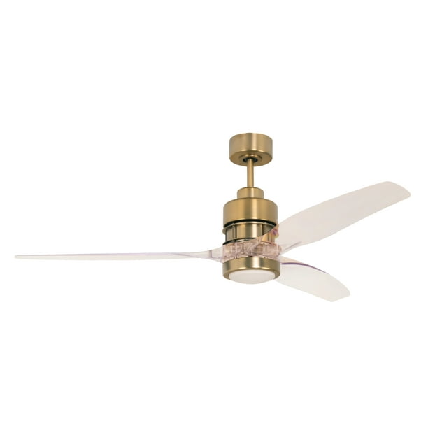 Craftmade Son52 52 Sonnet 3 Blade, Lucite And Gold Ceiling Fan