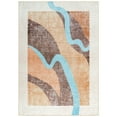thumbnail image 4 of Cydiria Modern Soft Abstract Faux Wool Area Rug, 6' x 9', Orange, 4 of 8