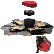 Explosion Box, DIY Love Memory, Scrapbook, Photo Album Box for Birthday, Anniversary, Wedding, Valentine and Christmas (Heart-Red)