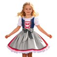 thumbnail image 2 of TrendOFT Kids Aprons Kids Festival Apron Solid Color Half Length Skirt Style Apron Simple Daily Wear For Holiday Party Grey One Size, 2 of 4