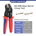 thumbnail image 2 of Herramienta prensadora HKS SN-58B sin aislamiento, 0,25 a 1,5 mm², 24 — 16 AWG, 2 of 6