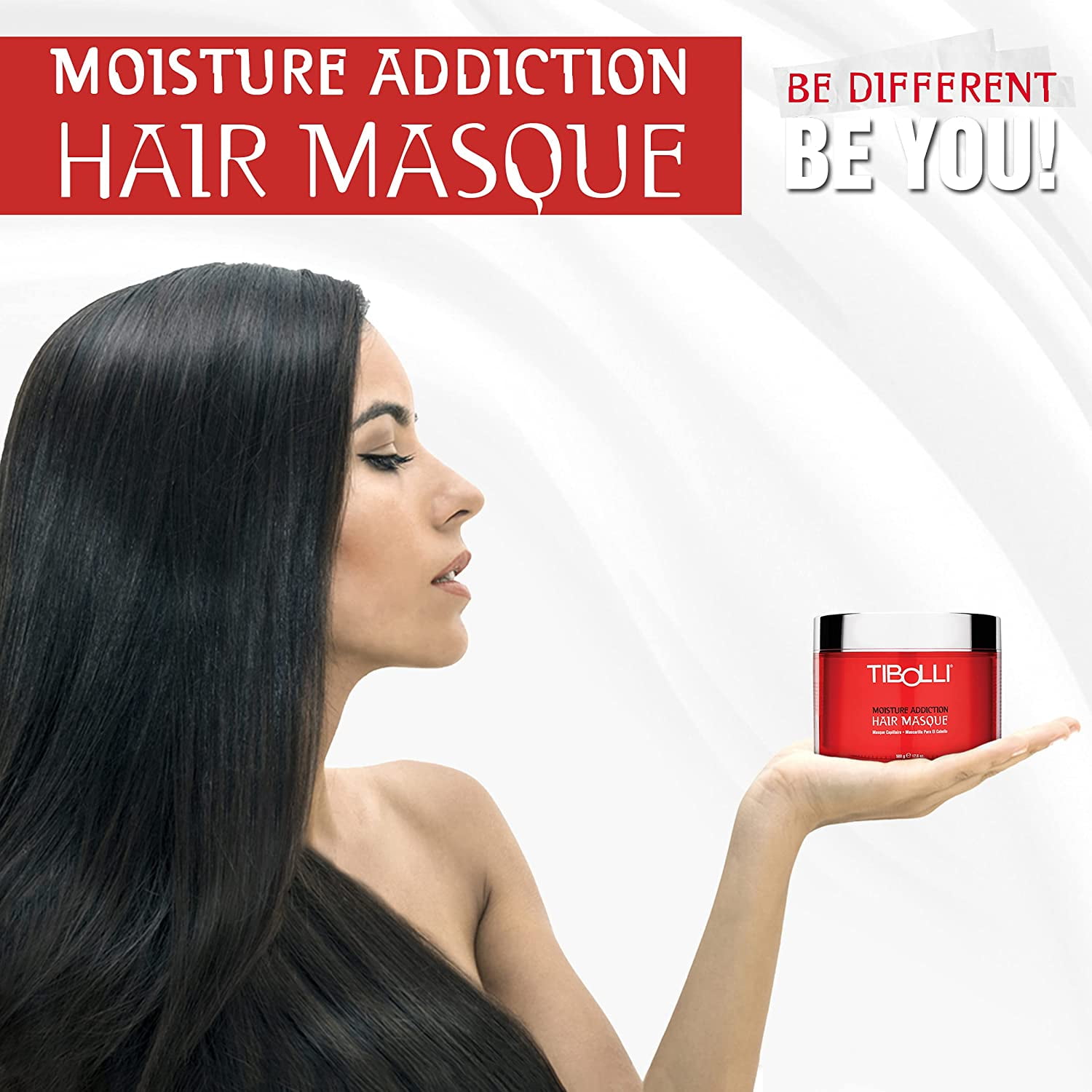 TIBOLLI Moisture Addiction Mask Deep Conditioning Masque (17.6 Fl oz/500g) Moisturizing Hydrating Smoothing Keratin Treatment for Anti Frizz Dry Damaged Color Treated Hair Repair Restoration Formula
