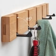 thumbnail image 5 of Coat Rack Wall Mounted With Sleek Minimalist Modern Design, Space-saving Versatile Hook Rack For Coats Scarves Handbags Multi-location Use, Smooth Corners Edges For Safety, 5 of 5