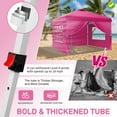 thumbnail image 4 of Ktaxon 10x10 Ez Pop Up Canopy Tent,Outdoor Sun Shade Shelter,Outdoor Gazebo,One Push Setup with Sidewalls,1 Roller Bag,4 Sandbags,UPF50+ - Pink, 4 of 8