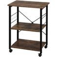 thumbnail image 3 of Kitchen Microwave Cart Kitchen Bakers Rack, Microwave Stand 3 Tier Rolling Kitchen Cart with Storage, Modern Nightstand End Table Coffee Bar Cart for Living Room Bedroom Kitchen Organization, 3 of 5
