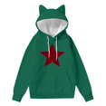 thumbnail image 4 of Women Cat Ear Hooded Sweater Long Sleeve Pullover Blouse Cozy Casual Outwear Cute Winter Warm Top, 4 of 4