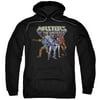MASTERS OF THE UNIVERSE/TEAM OF VILLAINS-ADULT PULL-OVER HOODIE-BLACK-LG