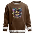 thumbnail image 2 of RKSTN Carnival Party Sweatshirts for Men Oversized Crew Neck Carnival Graphic Print Versatile Fleece Sweatshirt Mens Casual Round Neck Relaxed Fits Comfy Pullover Sweatshirt Top Fall Winter Clothes, 2 of 7