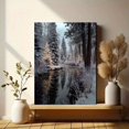 thumbnail image 6 of Winter Wonderland Forest Christmas Lights Canvas Print, Suitable for Living Room Bedroom Office Vacation Home Hotel, 6 of 8