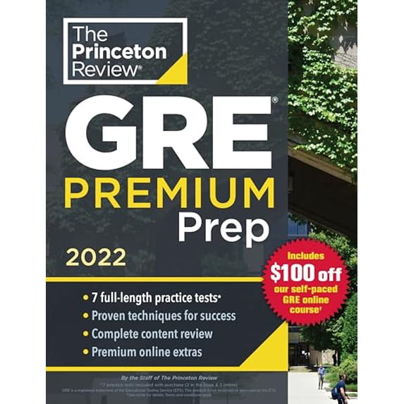 Pre-Owned Princeton Review GRE Premium Prep, 2022: 7 Practice Tests + Review & Techniques + Online Tools (Paperback) 0525570470 9780525570479