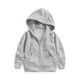 thumbnail image 6 of 9-10 Years Child Girls Hooded Sweatshirt Zipper Hooded Sweatshirt Hoodie for Fall and Winter School Grey Sweatshirt, 6 of 7