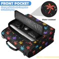 thumbnail image 6 of Zipper Binder with Shoulder Strap 2 inch 3 Ring Waterproof File Folder Organizer Bag 500 Sheet Colorful Palm Tree Icons, 6 of 8