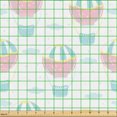 thumbnail image 2 of Ambesonne Pastel Fabric by the Yard Upholstery, Adventure Flying, 3 Yards, Pale Blue and Blush, 2 of 5