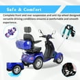 thumbnail image 6 of XlluproidA Heavy-Duty All Terrain 4-Wheel Mobility Scooter, Blue, 500 lb Limit, 6 of 7
