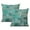 Modern Geometry Abstract-94, variant on Grunge Stripe Farmhouse Pillow Covers - Daring and Bold Retro Circle Cushion Design in Blue, Grey & Black