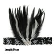 thumbnail image 3 of Bandeau Flapper Plume Noire Bandeau Strass Accessoires de Tête Cocktail pour Femmes, 3 of 6