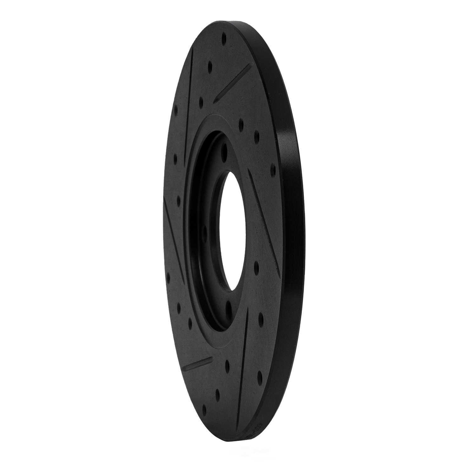 Dynamic Friction Company 633-76007R DFC Brake Rotor - Drilled And Slotted - Black