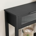 thumbnail image 6 of Entryway Table, Wood Console Table with 2 Glass Drawers, 2 Tier Sofa Table with Storage for Living Room, Foyer Tables for Entryway, 6 of 8