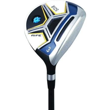 Senior Men's Rife 812s 3 Wood Golf Club, Right Handed Senior Flex with Men's Senior Size Black Pro Velvet Grips