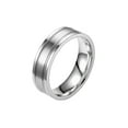thumbnail image 2 of Sentmoon Womens Rings Womens Rings Frosted Anti-Scratch Fading Stainless Steel Couple Titanium Steel, 2 of 2
