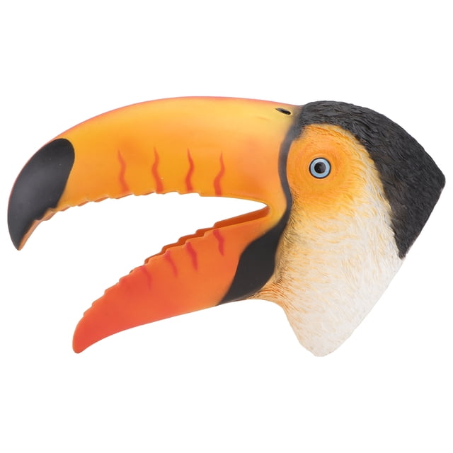 MasteelfCA 1Pc Toucan Animal Shaped Toy Hand Puppet Toy Interactive Plaything Hand Doll Red