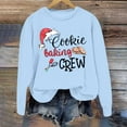 thumbnail image 2 of WEAIXIMIUNG Sweatshirts Courts pour Femmes Pack Mode Décontractée Imprimé Manches Longues Hoodie Ample Col Rond Hoodie, 2 of 3