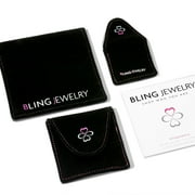 Bling Jewelry Womens 2CT Solitaire Round Cubic Zirconia Blue CZ Clip On Stud Earrings
