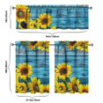 thumbnail image 6 of Vintage Rustic Bloom Curtains 36 Inch - 3 Panel Country Bohemian Set with Wildflowers, Rod Pocket Kitchen, 6 of 6