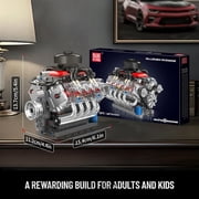 10171 V8 Engine Building Blocks Sets, V8 Engine Model kit That Run, Build Your Own STEM Model Engine, 8-Cylinder Car Engine Building Engineering Toys for Age 14+/Adults Collections(487+PCS)