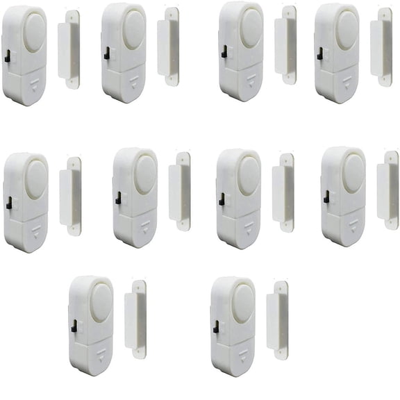 10 Pack Wireless Door Window Alarm, Burglar Alert Sensor with Batteries, Loud Door Alarms for Kids Safety, DIY for Home Security, Office Protection,Shopping Store